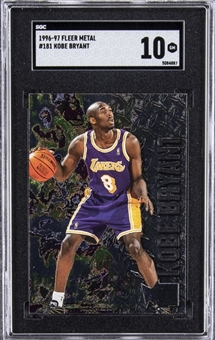 1996-97 Fleer Metal "Precious Metal" #181 Kobe Bryant Rookie Card – SGC GEM MINT 10
